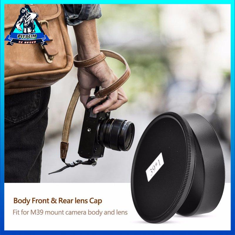 [Fitslim] Front &amp; Rear Lens Dust Cap Cover for M39 Screw Mount Camera Lenses