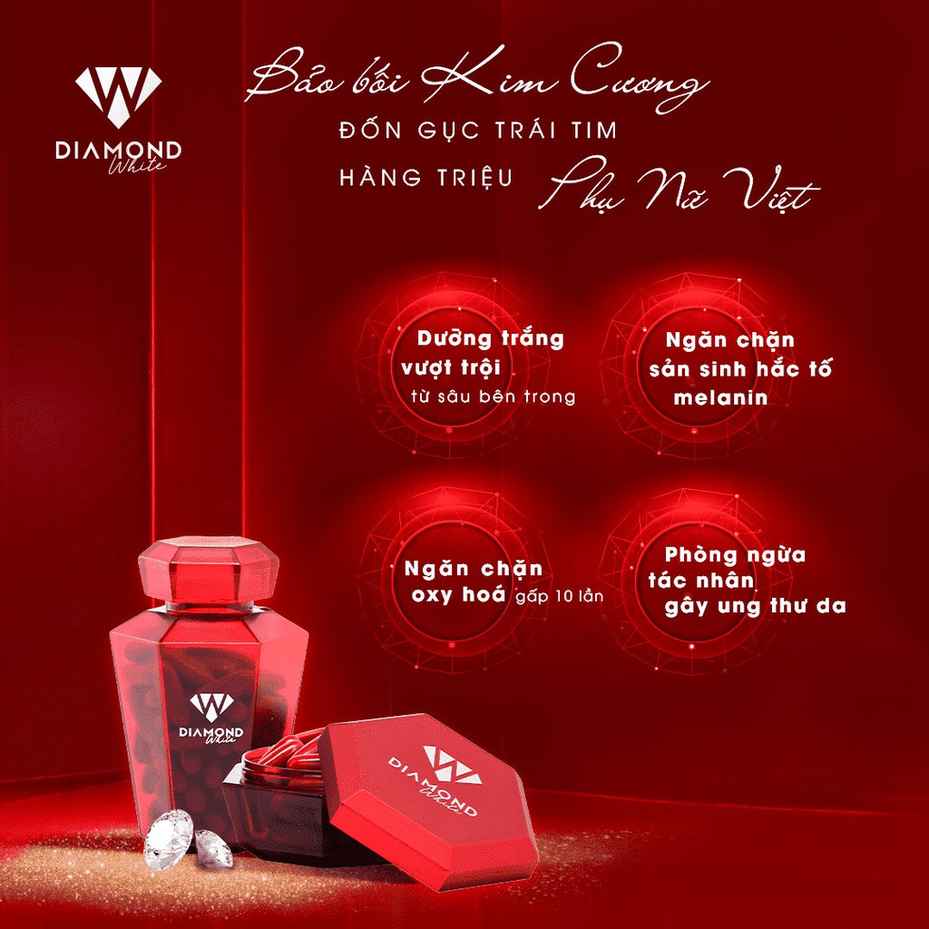 [CHÍNH HÃNG] Viên dưỡng da Diamond White - chống oxy hóa, làm chậm quá trình lão hóa, giúp da sáng mịn | BigBuy360 - bigbuy360.vn