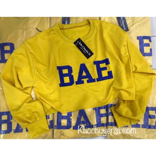 🔥Áo Thun CropTop Vàng BAE