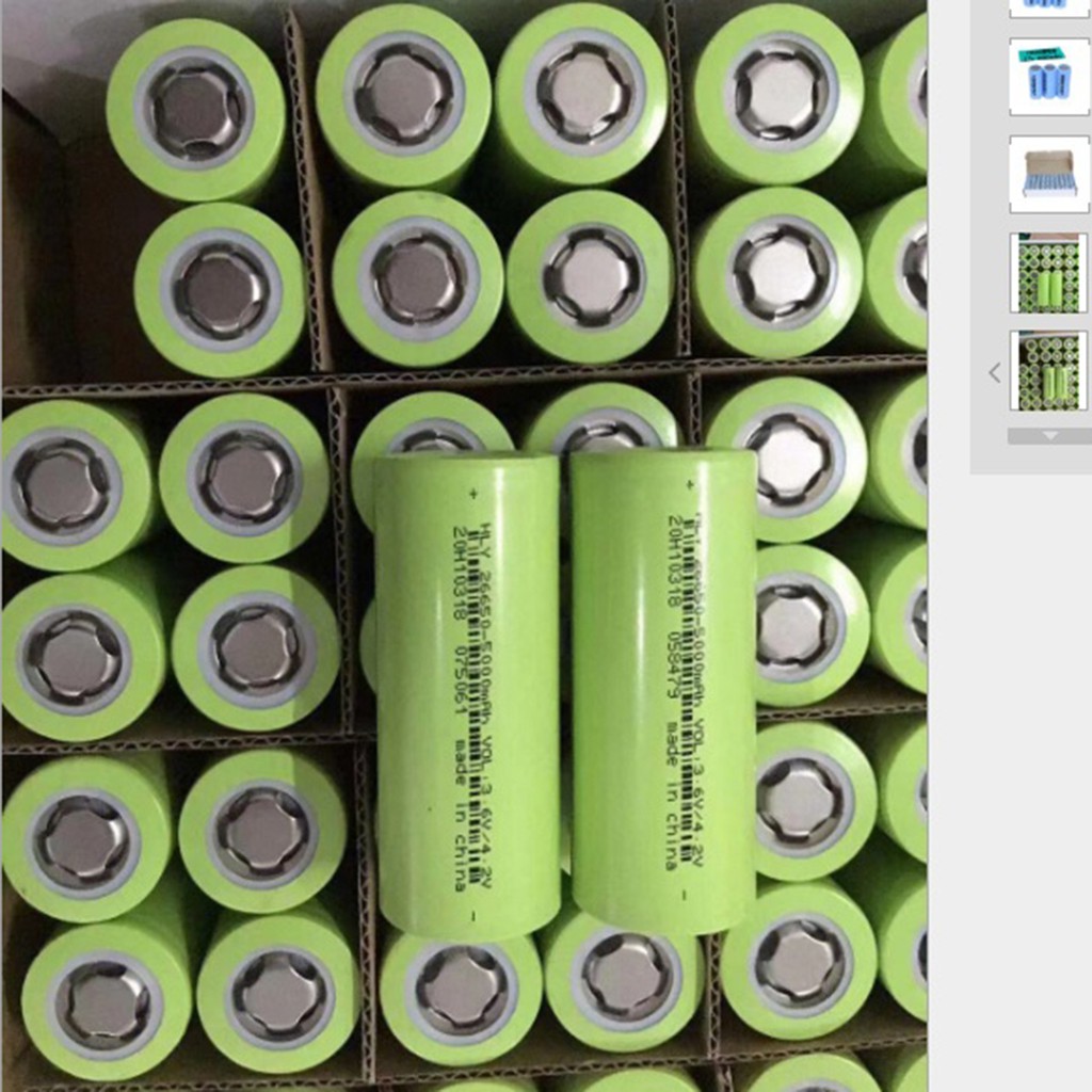 [Mã ELCACOIN08 hoàn đến 100k xu]Pin sạc Lithium 26650 3.7V 5000mAh 1 viên (Xanh)