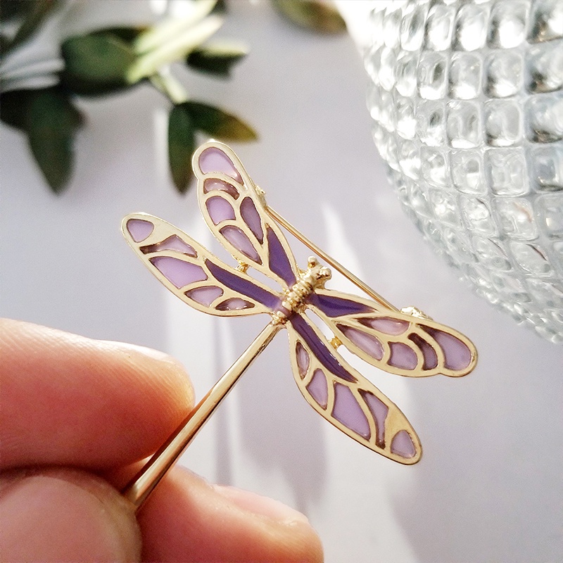 Ghim Cài Áo Hình Chuồn Chuồn Đính Đá Thời Trang Cho Nữ