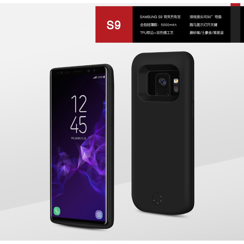 Ốp lưng cho Samsung Galaxy S9 kiêm sạc dự phòng Power Case JLW- 5000 mAh Battery Charger (bảo hành 6 tháng)