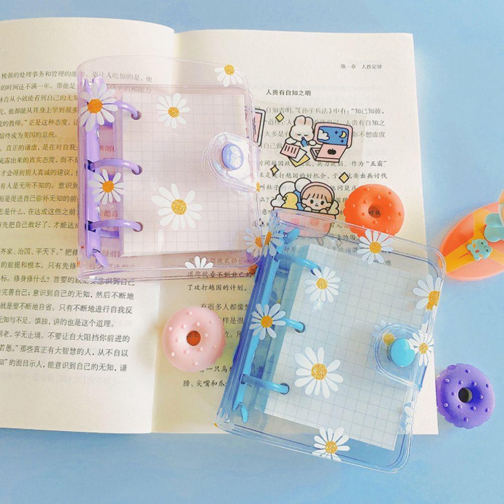 PEWANY Sổ Tay 3 Lỗ Mini Họa Tiết Hoa Cúc Xinh Xắn