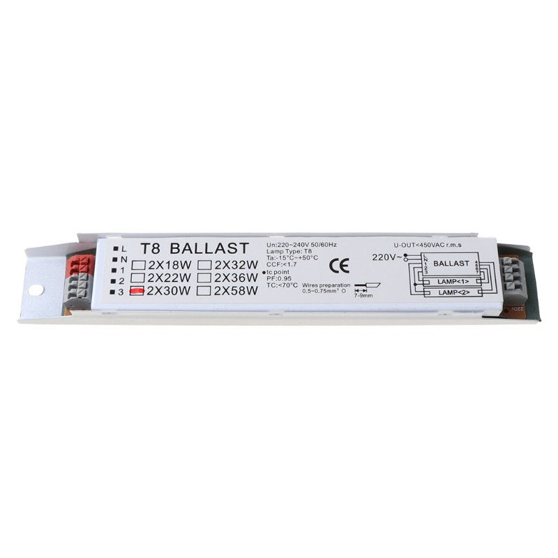 Bộ Chấn Lưu Đèn Huỳnh Quang Điện Tử T8 220-240v Ac 2x58w