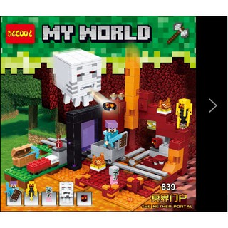Đồ chơi xếp hình địa ngục rực lửa minecraft
