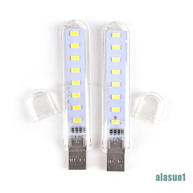 Đèn led mini 8 bóng chiếu sáng ban đêm tiện dụng khi đi cắm trại đầu cắm USB vào máy tính bàn laptop