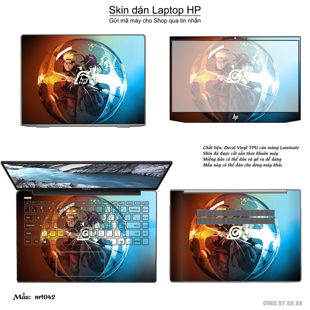 Skin dán Laptop HP in hình Naruto nhiều mẫu 2 (inbox mã máy cho Shop)