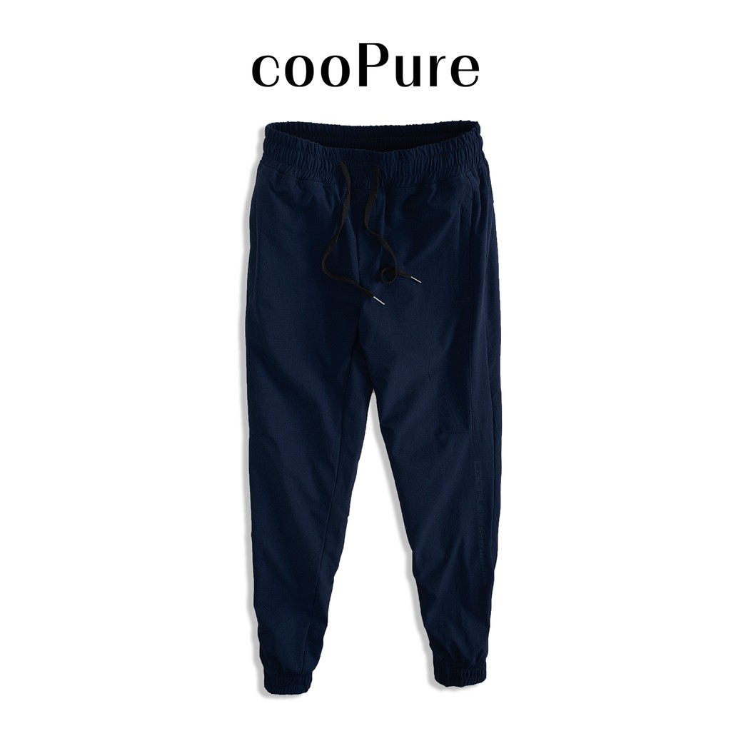 Quần Jogger cooPure chất liệu gió co giãn màu đen, thiết kế thể thao khỏe khoắn NO.6114 (4 màu)