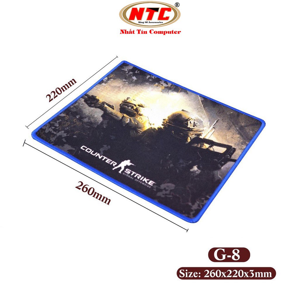 Miếng lót chuột Gaming G-8 may viền - Loại Mousepad Control (Đen)