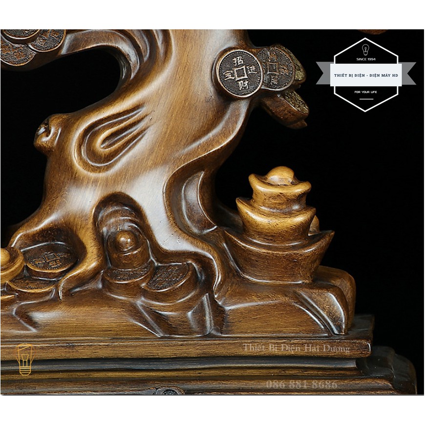 Cây Tài Lộc Thân Màu Gỗ - Size To - Món Quà Của Sự Sung Túc - Mang Lại Sự May Mắn - Phát Lộc , Phát Tài -Cao 43cm