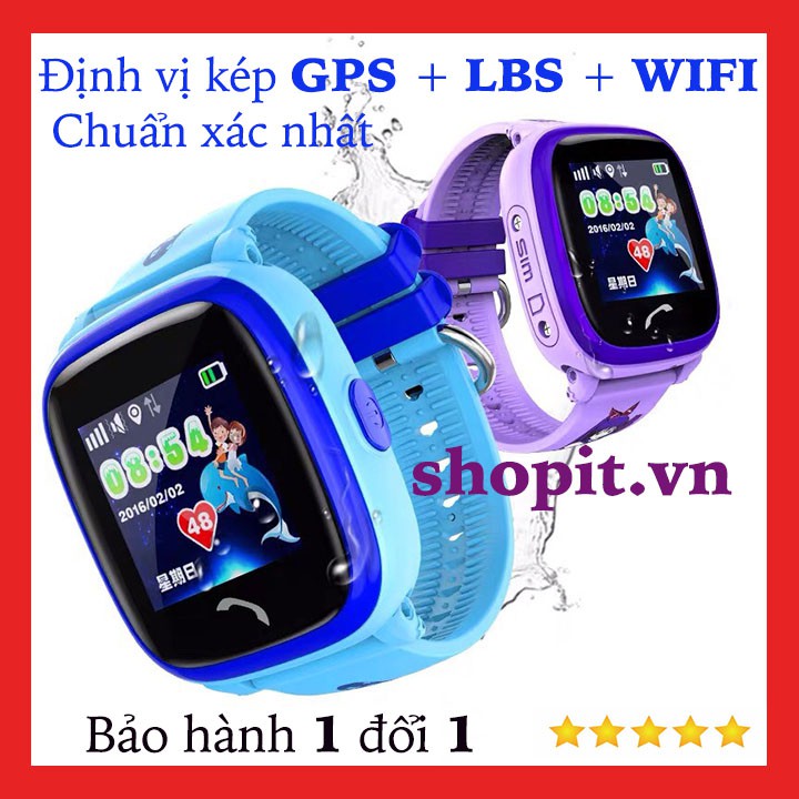 [Định vị kép GPS + LBS chính xác nhất tiếng việt] Đồng hồ định vị trẻ em DF25G chuẩn IP67 chống nước - nghe gọi 2 chiều