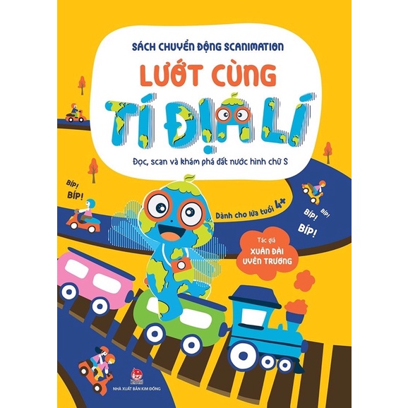 [Mã LIFEMALL995 giảm 10% đơn 99K] Sách chuyển động scanimation - Lướt cùng Tí Địa Lí