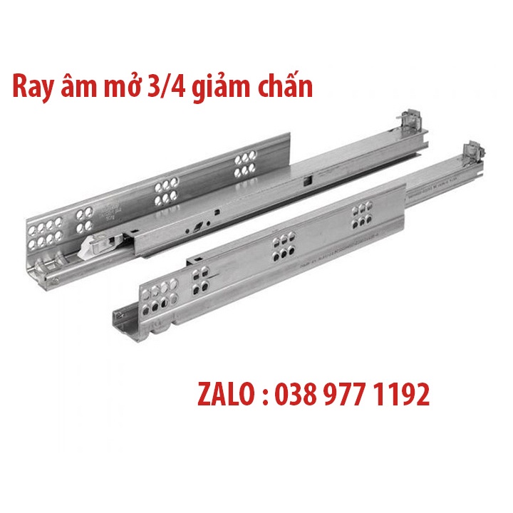 Ray âm giảm chấn mở 3/4 kích thước 30cm,40cm,35cm,45cm,50cm