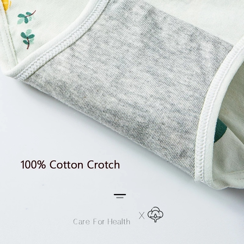 Quần Lót Cotton Không Đường May LEVAO Cạp Cao Họa Tiết Hoạt Hình Dễ Thương Cho Nữ