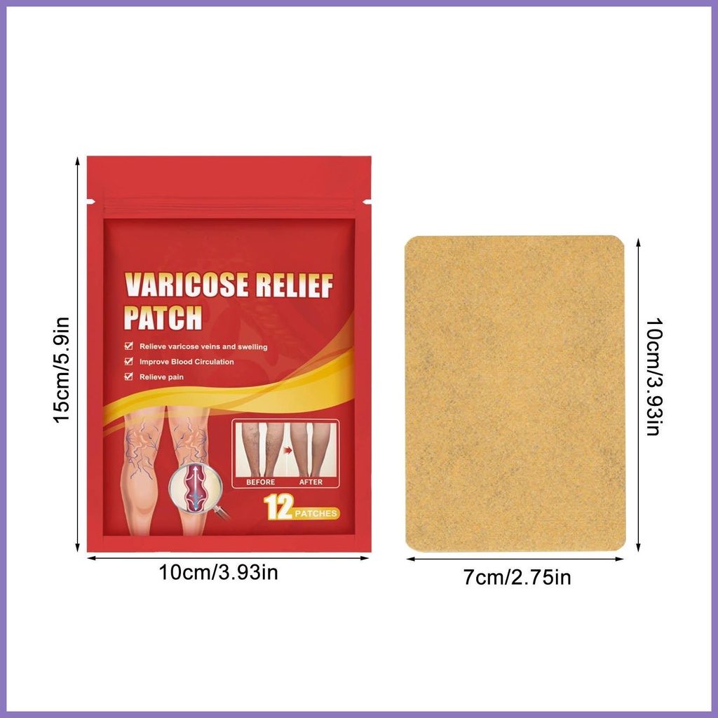 Bộ 12 Miếng Dán Giảm Giãn Tĩnh Mạch Cho Nam Nữ nota2vn