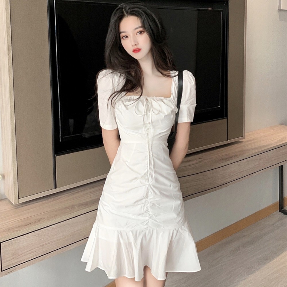 Váy nữ , đầm xòe tay phồng cổ vuông xinh xắn dành cho nữ ATILA SHOP | BigBuy360 - bigbuy360.vn