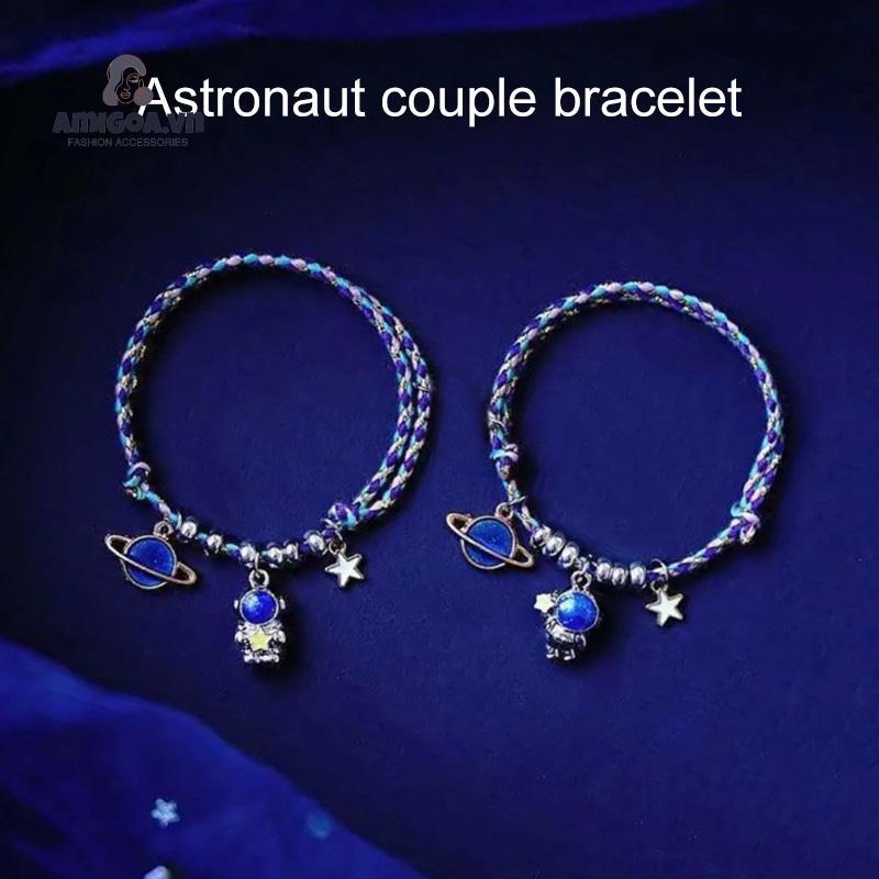 ✨✨Vòng Tay Cao Su Mặt Hình Phi Hành Gia Mặt Trăng Dành Cho Cặp Đôi