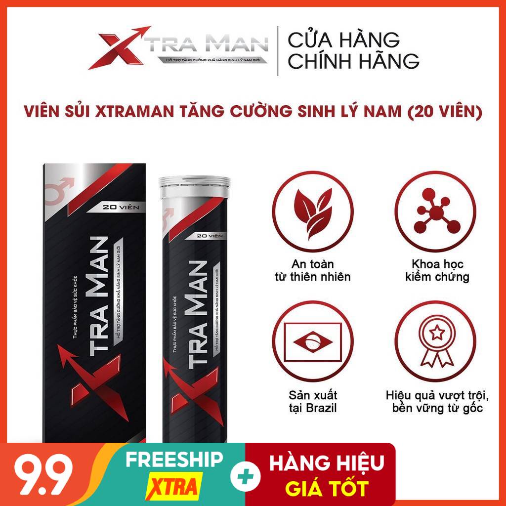 Viên Sủi Xtraman Tăng Cường Sinh Lý Nam Giới - Cải Thiện Sinh Lý Nam Giới Lọ 20 Viên Chính Hãng