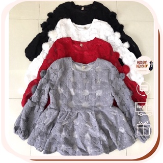 G02. 608. ÁO BABYDOLL QUẢ BÔNG HOA NỔI