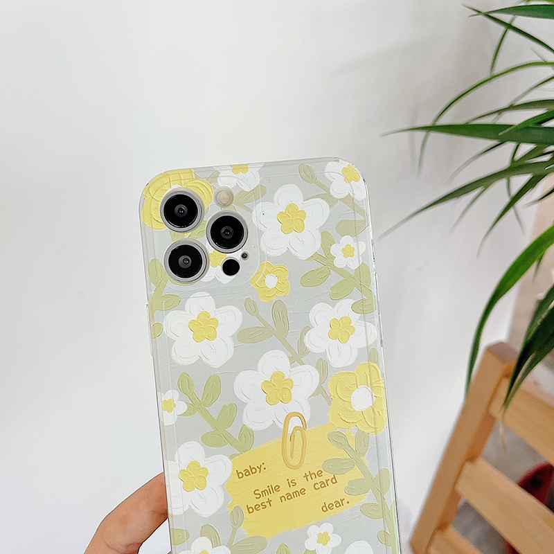 ốp iphone 11 Ốp điện thoại TPU in hình hoa cho iPhone 11 Pro Max X Xr Xs Max 7 8 Plus Se 2020 12 pro max 12 mini 13 pro max 13 mini