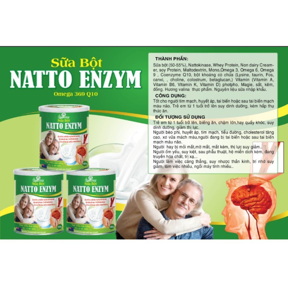 Sữa bột NATTO ENZYM OMEGA 369 Q10