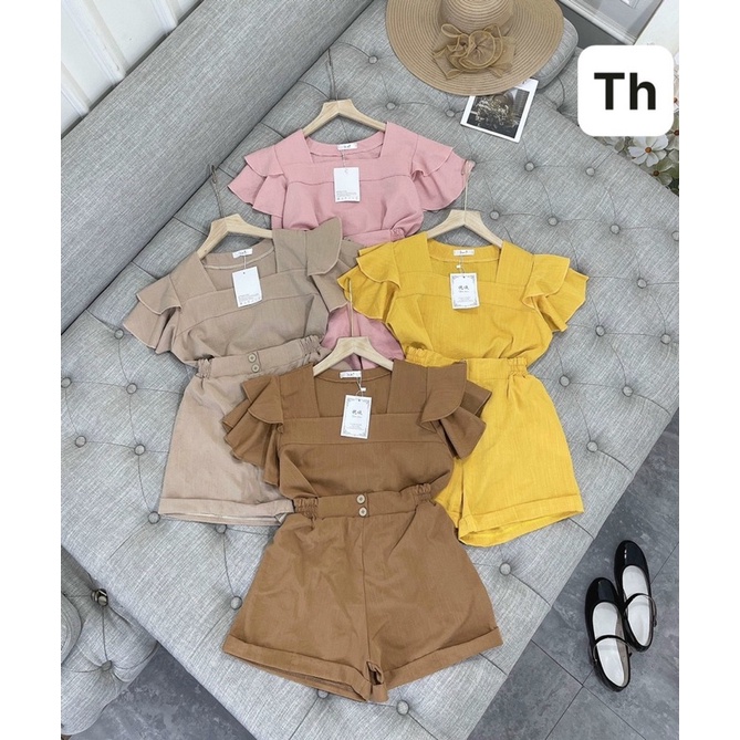 Set Áo Tay Cánh Tiên Quần Short