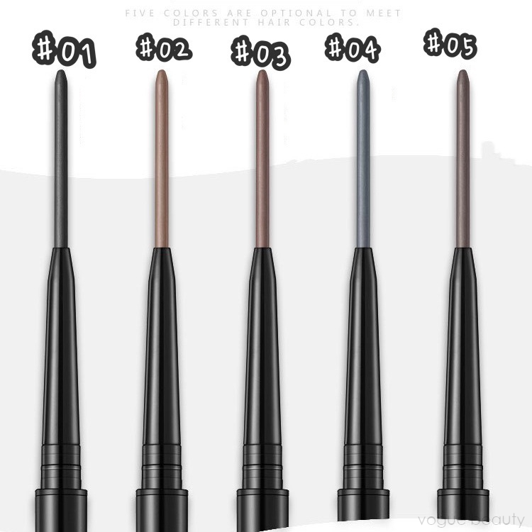 Bút Kẻ Lông Mày 5 Màu Tự Nhiên Lâu Trôi Chống Thấm Nước Cho Người Mới Bắt Đầu