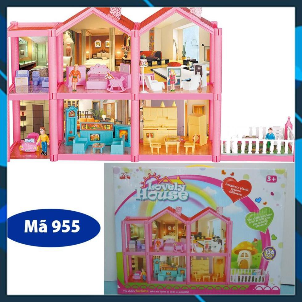 Đồ chơi lắp ghép Mô Hình Nhà Búp Bê Cỡ Lớn Cho Các Bé [TOY WORLD]