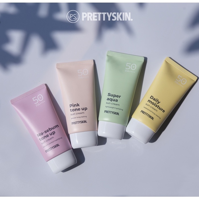Kem Chống Nắng Nâng tone Pretty Skin Pink Tone Up 70g - Hàn Quốc Màu Hồng Nhạt0