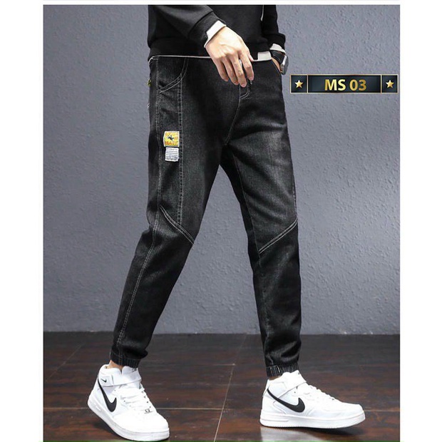 QUẦN JEAN NAM LƯNG THUN BO CHÂN BO LAI JOGGER PHONG CÁCH TRẺ NĂNG ĐỘNG 3 MÀU 03 108 58