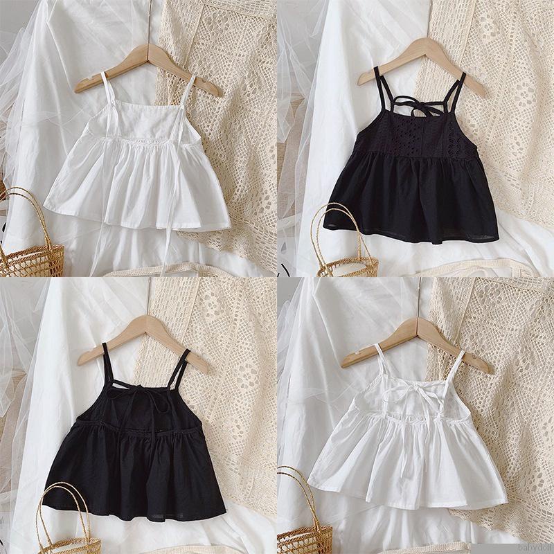 Áo croptop hai dây hở lưng phong cách Hàn Quốc cho bé gái