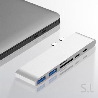Hub Hub Type-C + Đầu Đọc Thẻ Cho Macbook 637