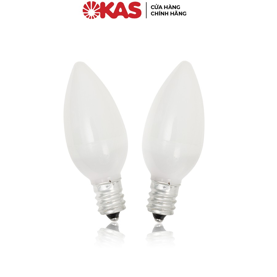 Bộ 2 bóng đèn LED quả nhót, đèn thờ OKAS QN 4 màu