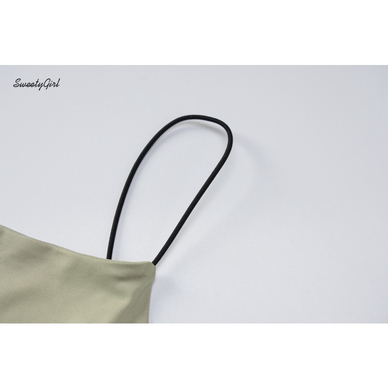 Áo Hai Dây Màu Trơn Ôm Dáng Hở Lưng Quyến Rũ Thời Trang Cho Nữ