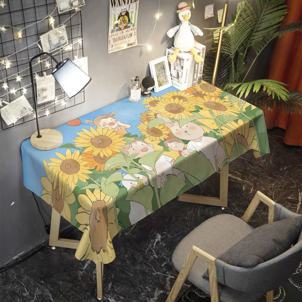 Khăn Trải Bàn Hình Chữ Nhật In Họa Tiết Hoạt Hình Dễ Thương Trang Trí Phòng Khách / Phòng Ngủ