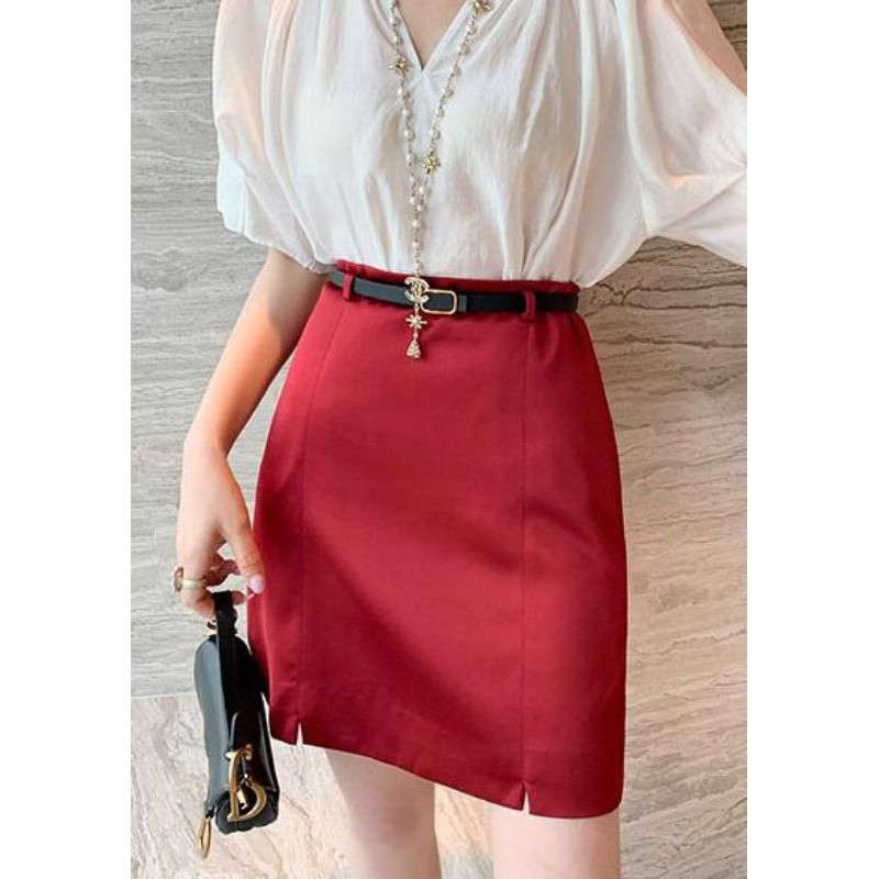 Chân váy ngắn dáng A màu đỏ | BigBuy360 - bigbuy360.vn