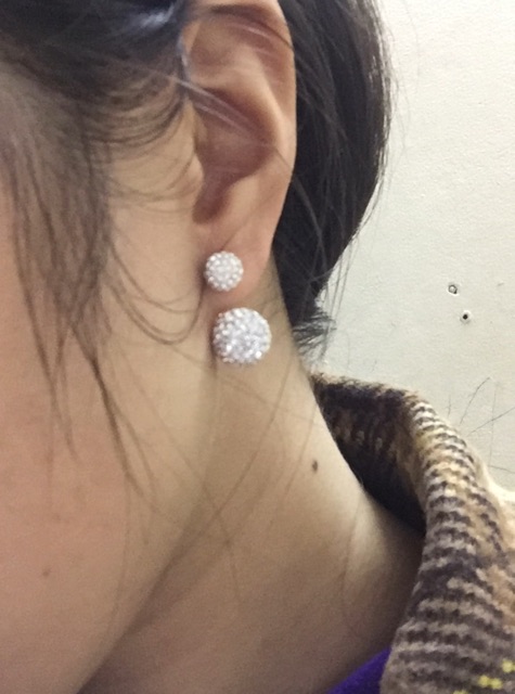 Khuyên tai bạc Nmj pha lê cực lấp lánh