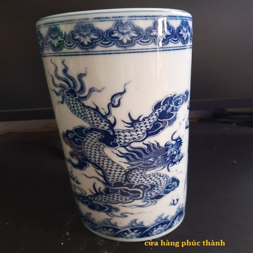 Ống đựng nhang rồng phụng xanh