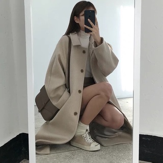 Áo Dạ Dáng Dài Hàn Quốc (kèm ảnh thật)