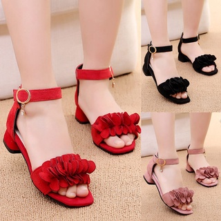 ✤giày cao gót màu đen phù hợp cho bé gái 4-16 tuổi, size 27-38