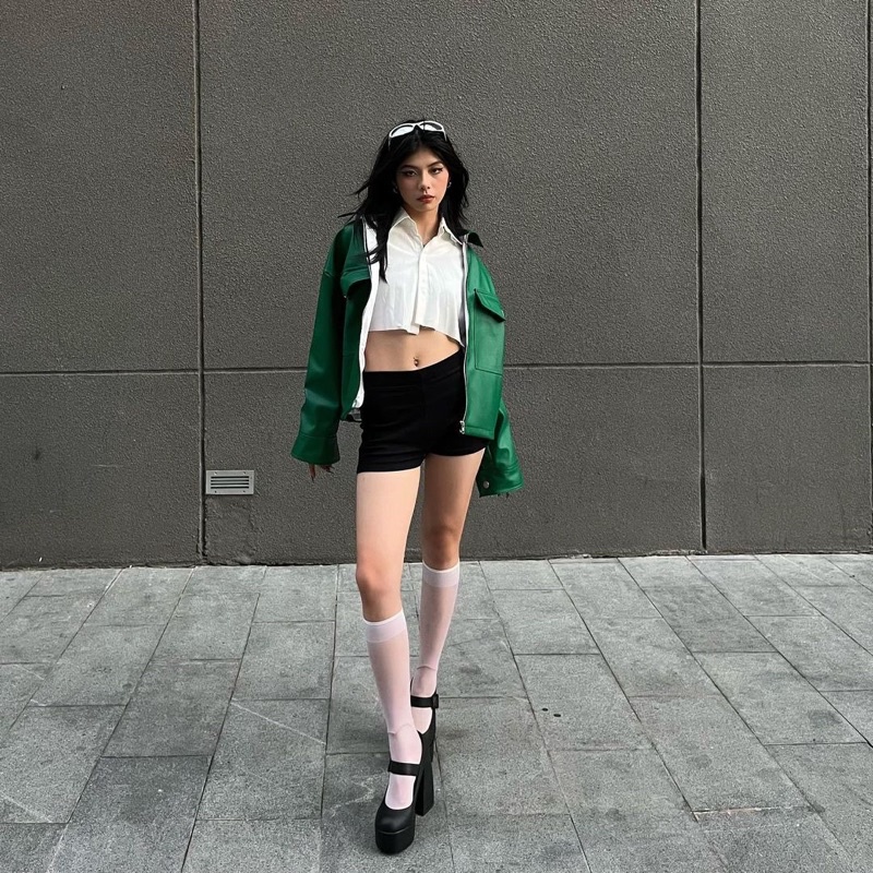 GIÀY CAO GÓT LOLITA A10 ĐẾ CAO 14cm QUAI NGANG BẢN TỎ