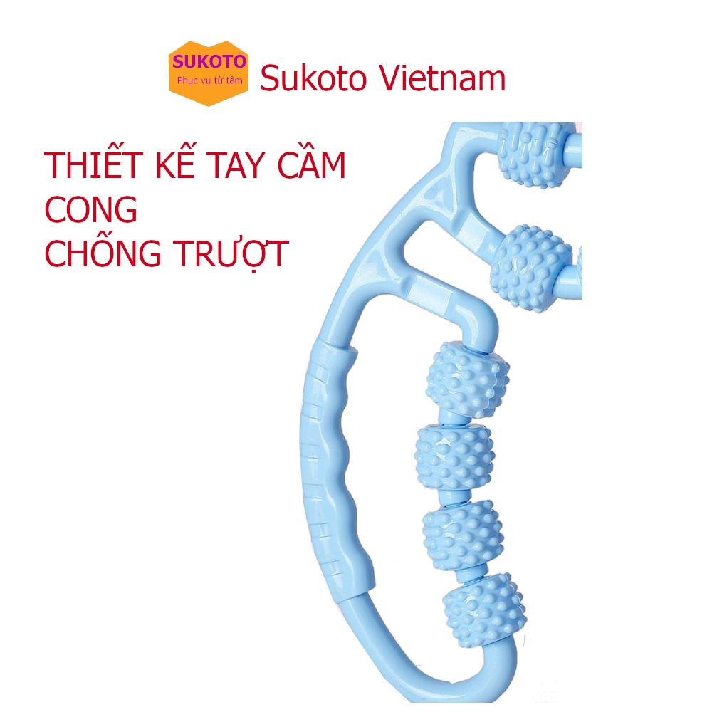 Vòng lăn massage thon gọn chân - Bản nhựa cao cấp 12 bánh