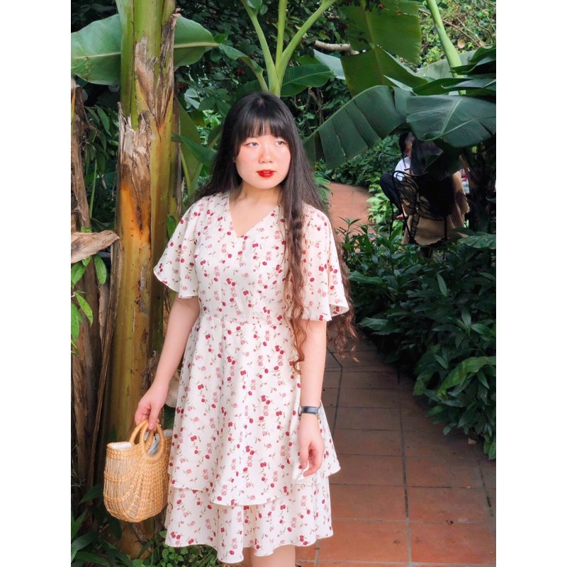 VÁY ĐẦM BIGSIZE DÁNG XOÈ HOA NHÍ HAI TẦNG - VÁY BIG SIZE THIẾT KẾ ROSIE DRESS - IZYBYNHI | BigBuy360 - bigbuy360.vn