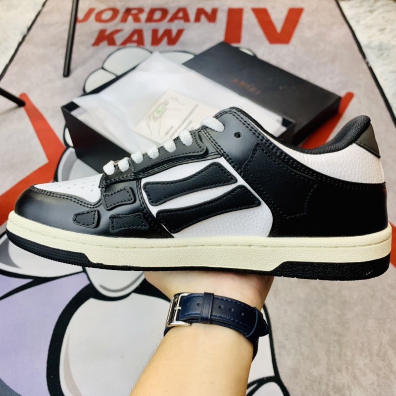 Giày thể thao sneaker cổ thấp Amiri Skel Top Black White Hàng SC