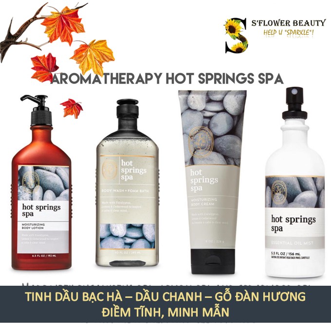 ✨BST SPA | Xịt Thơm - Xịt Gối Bath & Body Works Aromatherapy - Sunrise Yoga | Hot Springs Spa | Zen Garden | Stargazing | Thế Giới Skin Care