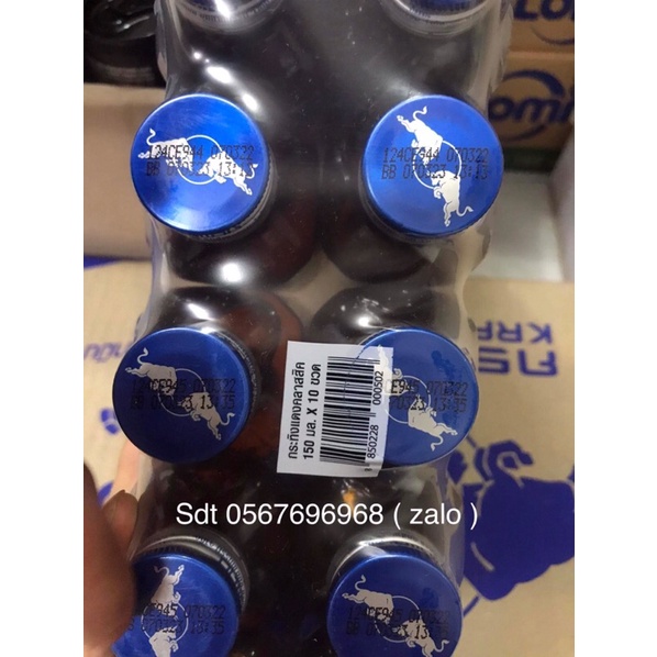 Lốc 10 Chai Bò Cụn Thái Chai Miễn Nắp Xanh
