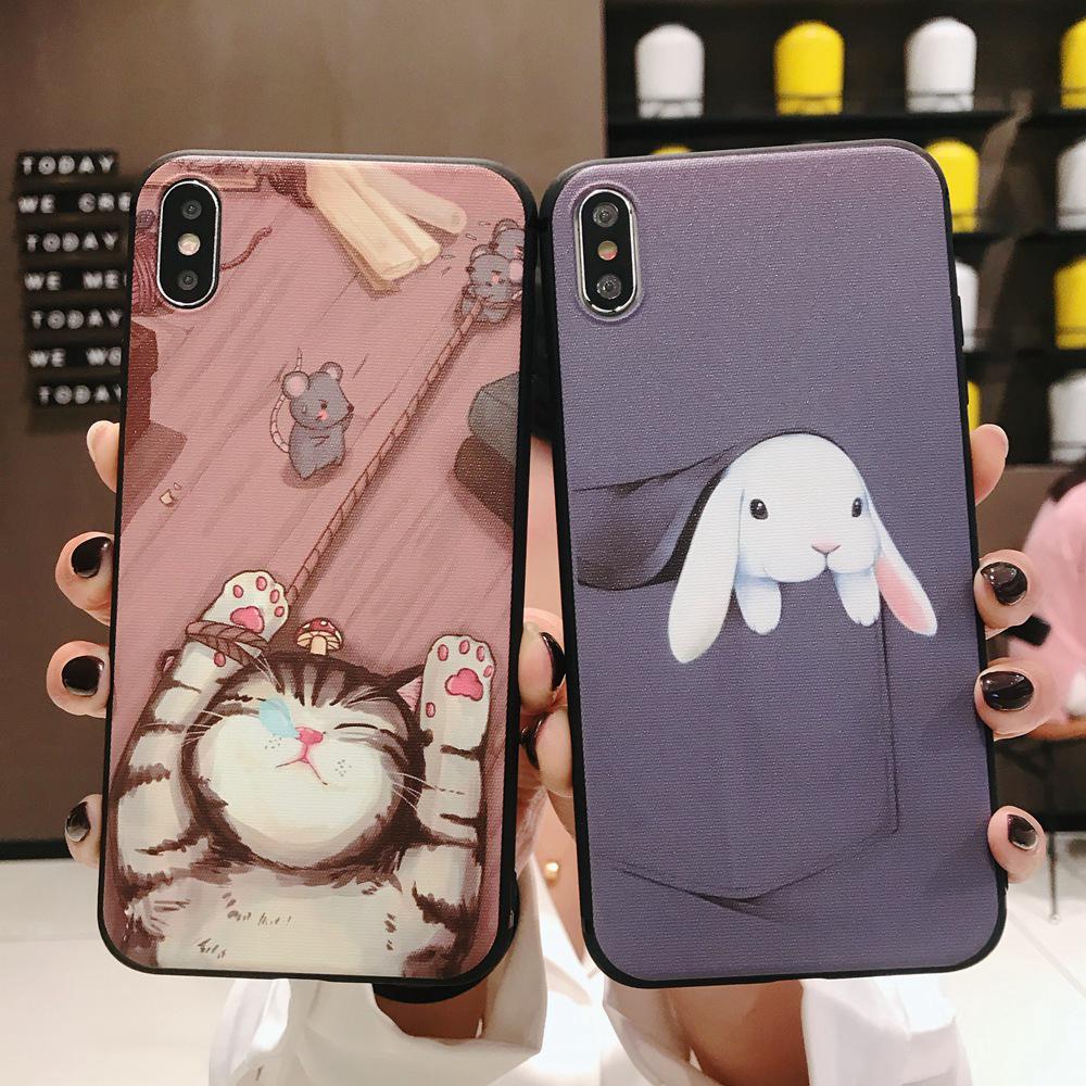 Ốp lưng hình động vật nhiều mẫu xinh xắn cho điện thoại iPhone XS Max 6s 7 8 6 Plus X XR