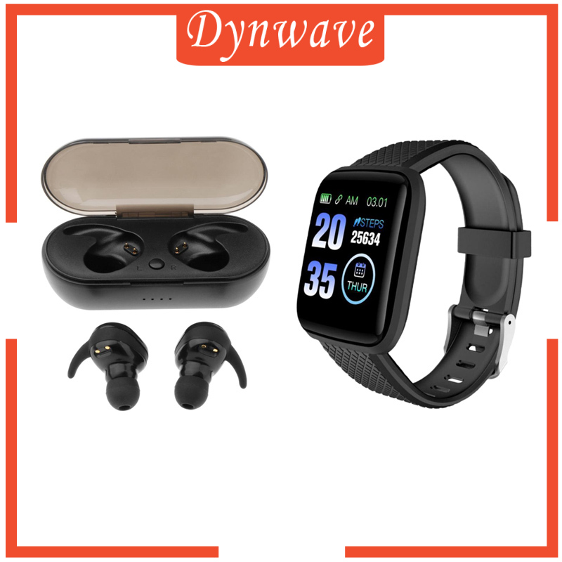 Đồng Hồ Thông Minh Dynwave 116 Plus + Y30 Bluetooth 5.0 Tws Đen