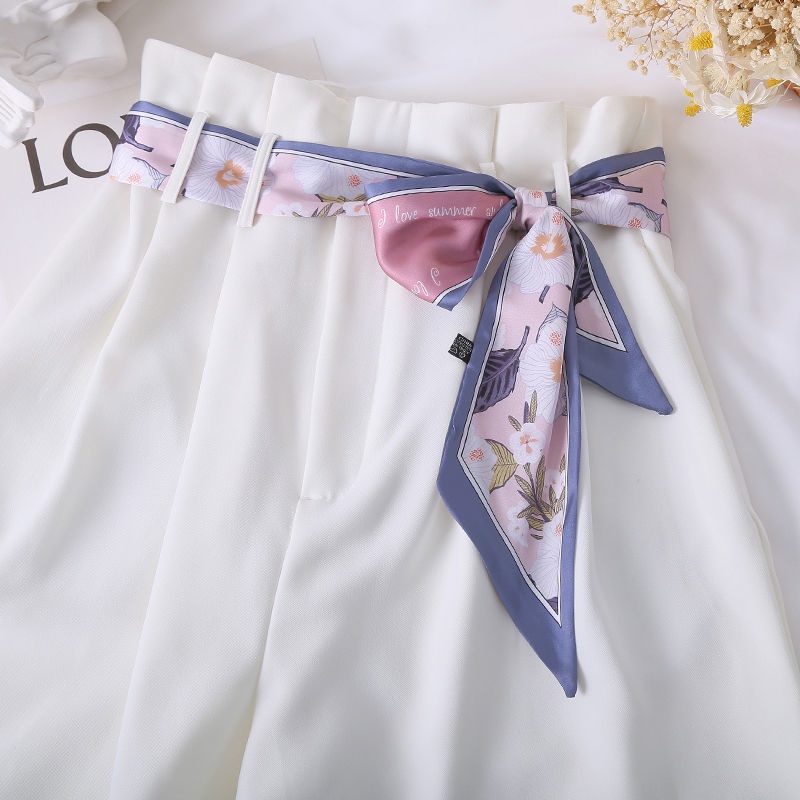 Dây buộc tóc lụa dài phối màu thời trang xuân thu cho nữ