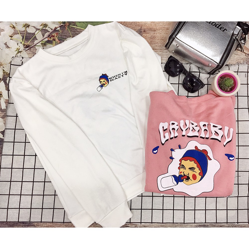Áo Sweater CRY BABY Unisex APG18 thuykieu | BigBuy360 - bigbuy360.vn